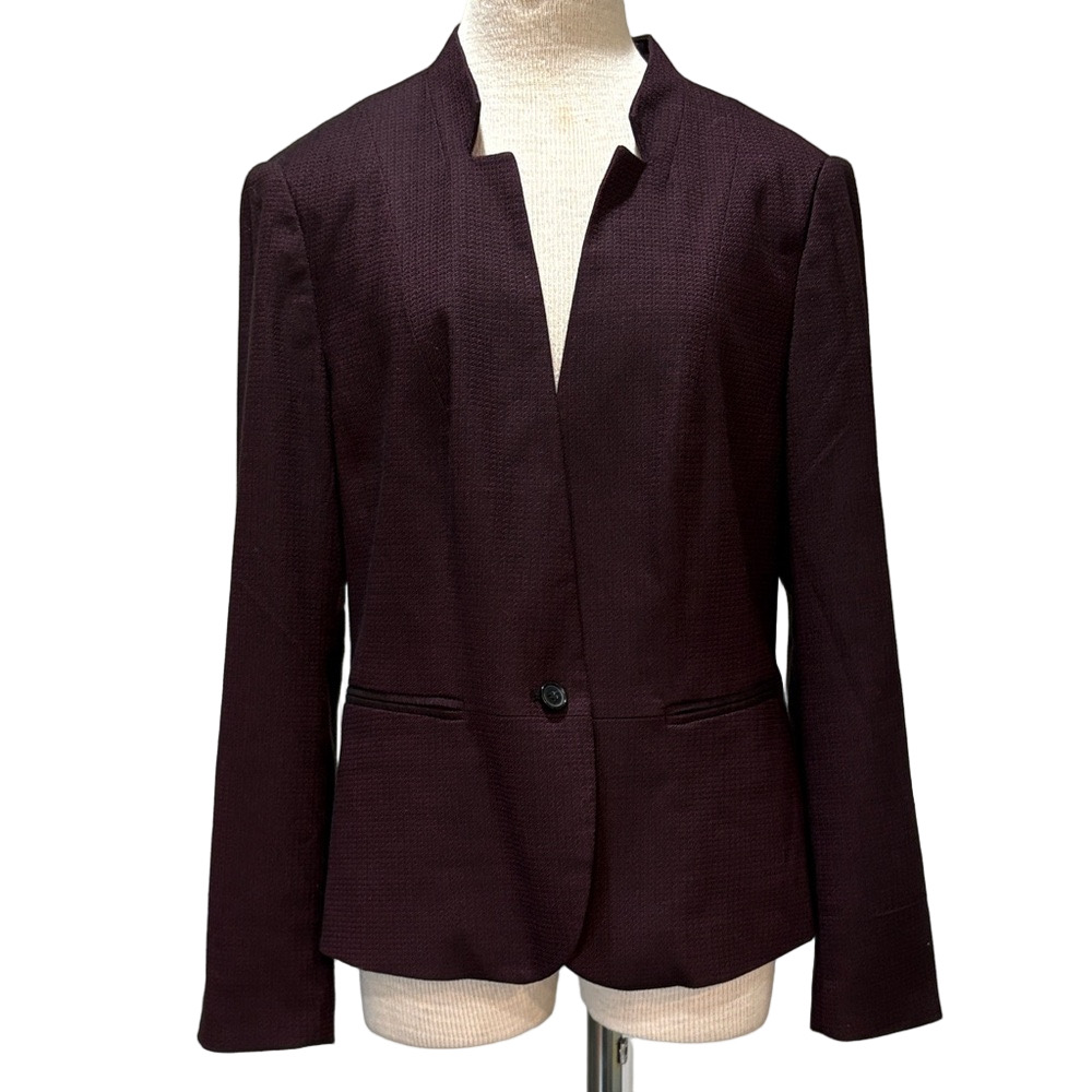 Worthington sz 18 deep purple and black blazer